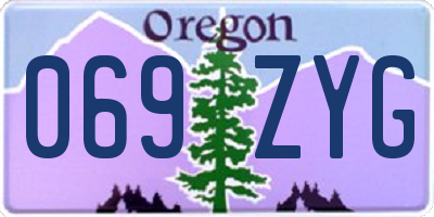 OR license plate 069ZYG
