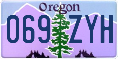 OR license plate 069ZYH