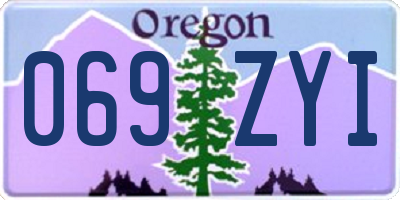 OR license plate 069ZYI