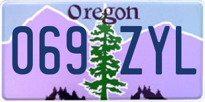 OR license plate 069ZYL