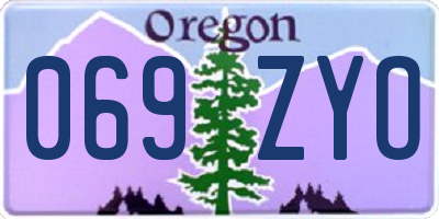 OR license plate 069ZYO