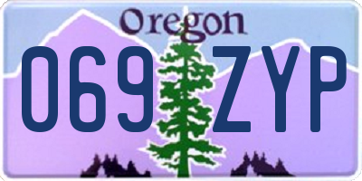 OR license plate 069ZYP