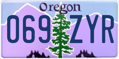 OR license plate 069ZYR