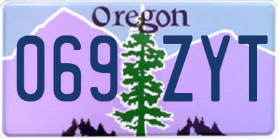 OR license plate 069ZYT