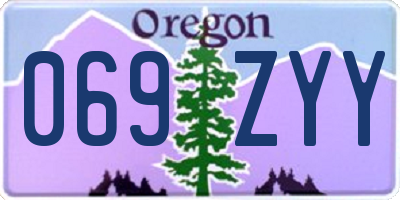 OR license plate 069ZYY
