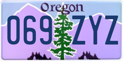 OR license plate 069ZYZ