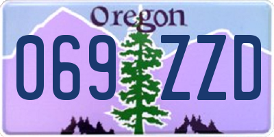 OR license plate 069ZZD
