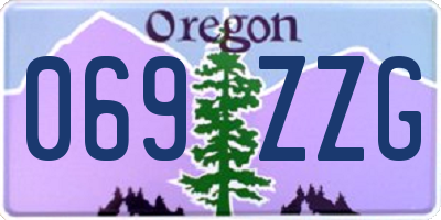 OR license plate 069ZZG