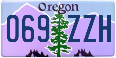 OR license plate 069ZZH