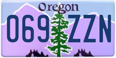 OR license plate 069ZZN