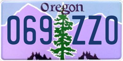 OR license plate 069ZZO