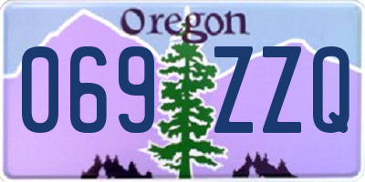 OR license plate 069ZZQ