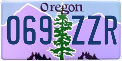 OR license plate 069ZZR