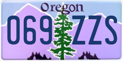 OR license plate 069ZZS