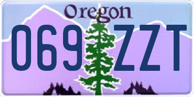 OR license plate 069ZZT