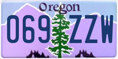 OR license plate 069ZZW