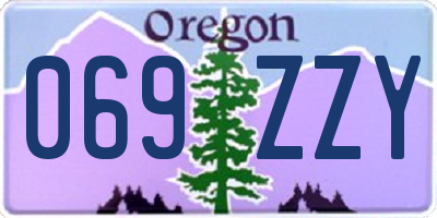 OR license plate 069ZZY