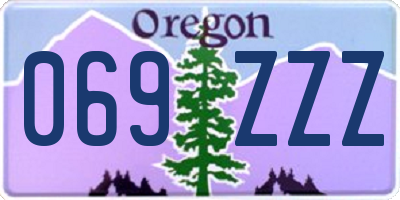 OR license plate 069ZZZ