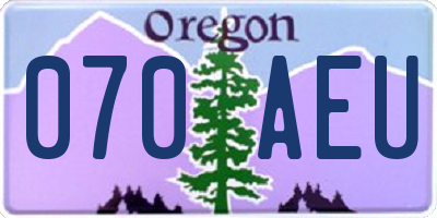 OR license plate 070AEU