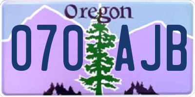 OR license plate 070AJB