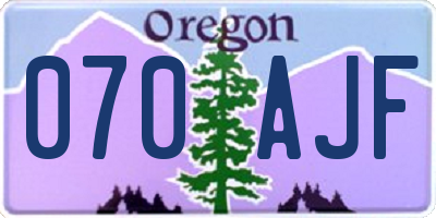 OR license plate 070AJF