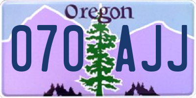 OR license plate 070AJJ