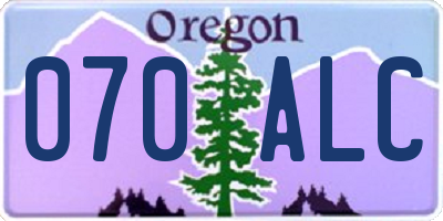 OR license plate 070ALC