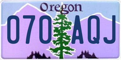 OR license plate 070AQJ
