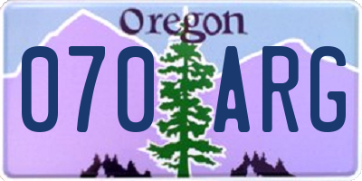 OR license plate 070ARG
