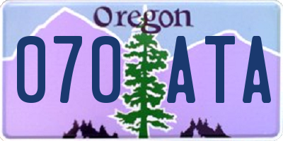 OR license plate 070ATA