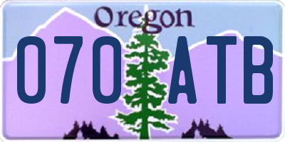 OR license plate 070ATB