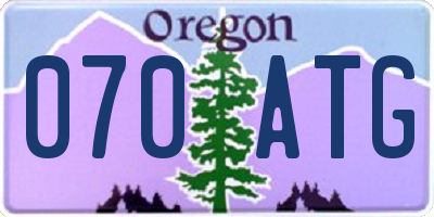 OR license plate 070ATG