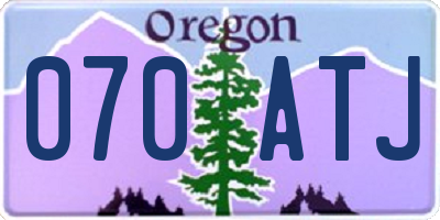 OR license plate 070ATJ