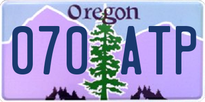 OR license plate 070ATP