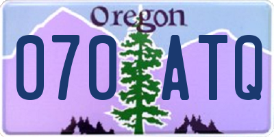 OR license plate 070ATQ