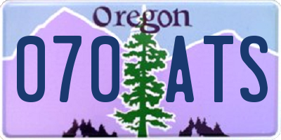 OR license plate 070ATS