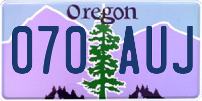 OR license plate 070AUJ