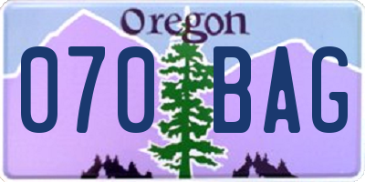 OR license plate 070BAG