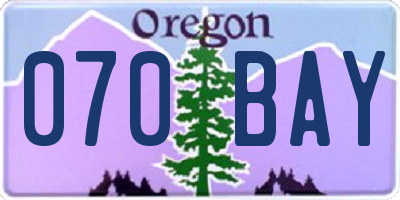 OR license plate 070BAY