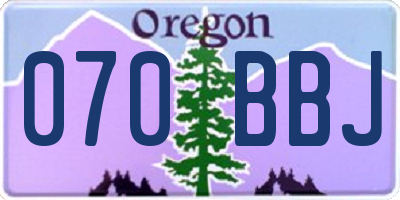 OR license plate 070BBJ