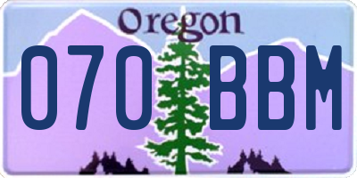 OR license plate 070BBM