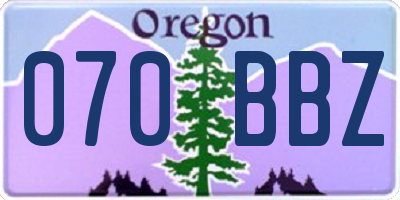 OR license plate 070BBZ