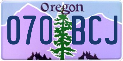 OR license plate 070BCJ