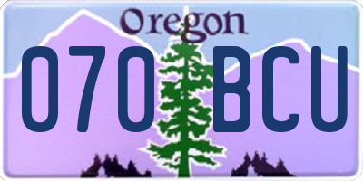 OR license plate 070BCU