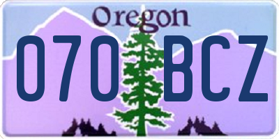 OR license plate 070BCZ