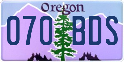 OR license plate 070BDS