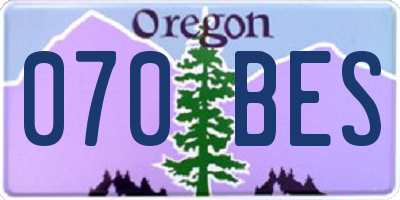 OR license plate 070BES