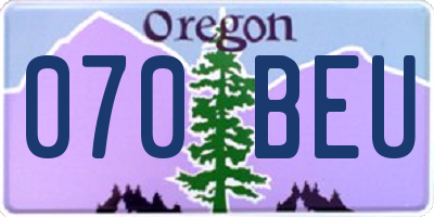 OR license plate 070BEU