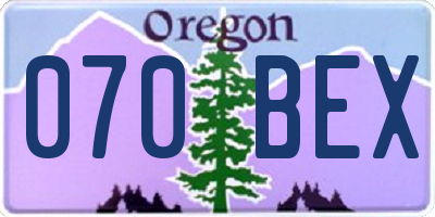 OR license plate 070BEX