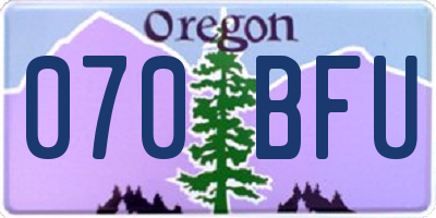 OR license plate 070BFU